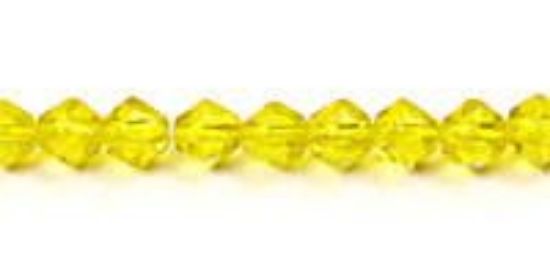 Picture of Yellow Czech Style Bead 4mm 16" Strand