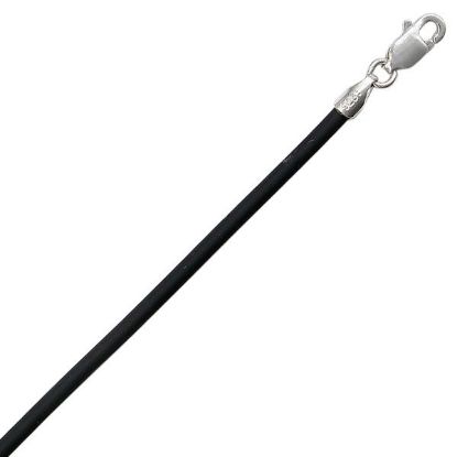 Picture of Black Rubber Necklace 18 Inch x 2mm