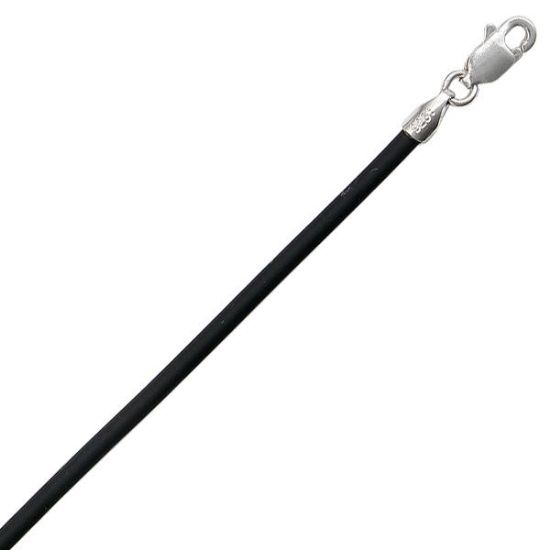 Picture of Black Rubber Necklace 18 Inch x 2mm