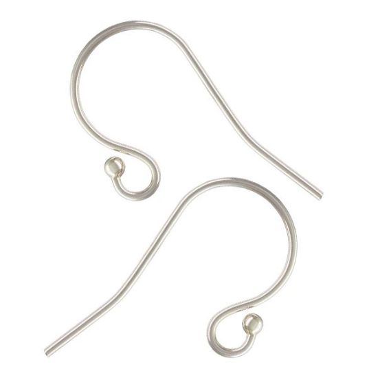 Picture of Sterling Silver Ear Wire w/ Ball 1.5mm 0.026"