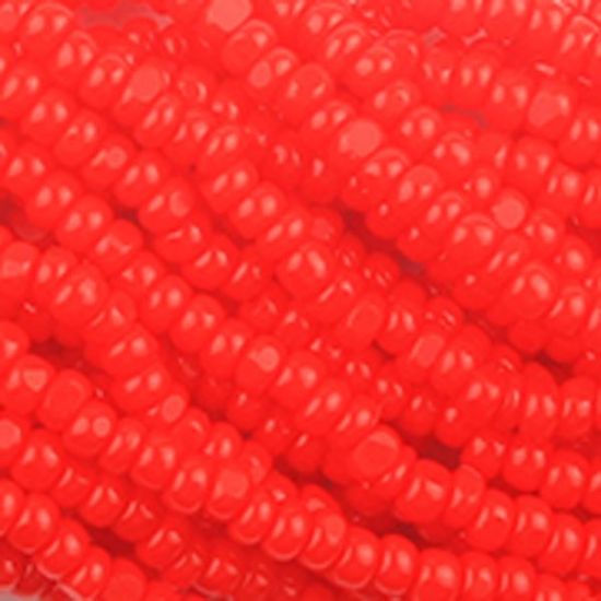 Picture of Size 13 Cut Czech Seed Bead, Light Red, Sold by the Hank