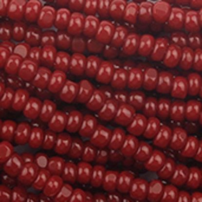 Picture of Size 13 Cut Czech Seed Bead, Dark Red, Sold by the Hank