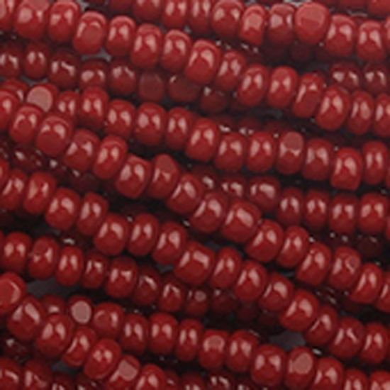 Picture of Size 13 Cut Czech Seed Bead, Dark Red, Sold by the Hank