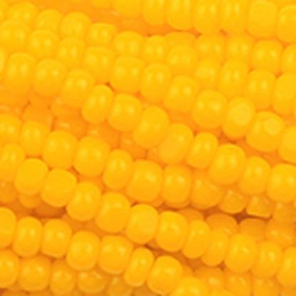 Picture of Size 13 Cut Czech Seed Bead, Golden Yellow, Sold by the Hank