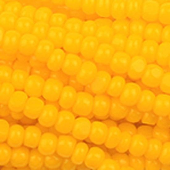 Picture of Size 13 Cut Czech Seed Bead, Golden Yellow, Sold by the Hank