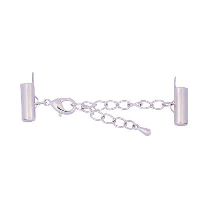 Picture of Silver Plated Slide Connector 13mm, Lobster Extension Clasp 2" 