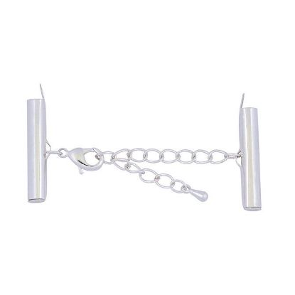 Picture of Silver Plated Slide Connector 25mm, Lobster Extension Clasp 2" 