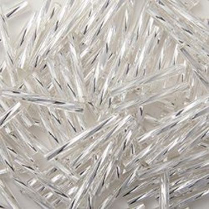 Picture of Silverlined Crystal Twist Bugle Beads 20mm<br />Approximately 50 Grams