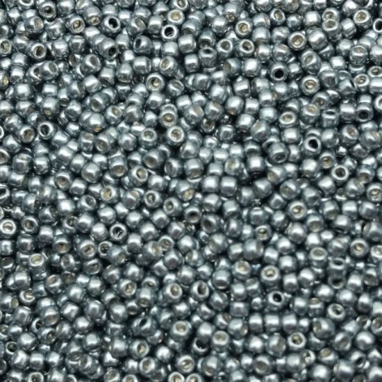 Picture of Size 11 Japanese Seed Beads, Galvanized Steel (#480), Approximately 25 Grams
