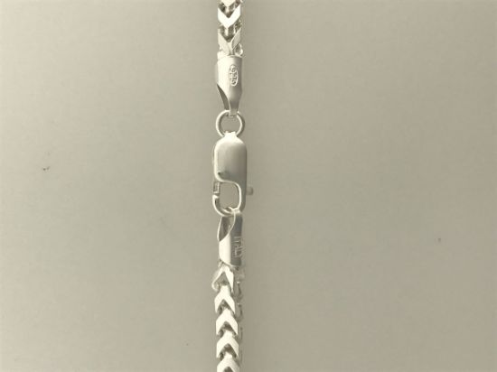 Picture of Sterling Silver Square Wheat Chain 24 Inch x 3.6mm<br />Made in Italy