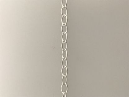 Picture of Sterling Silver Oval Cable Bulk Chain 6mm, Sold by the Foot