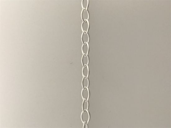 Picture of Sterling Silver Oval Cable Bulk Chain 6mm, Sold by the Foot