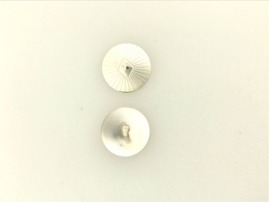 Picture of Sterling Silver Fancy Diamond Design Disc with Loop 3/4"