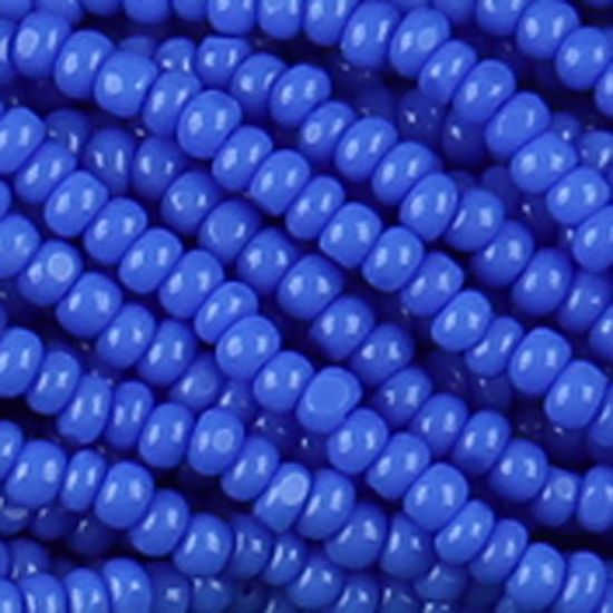 Picture of Size 13 Cut Czech Seed Bead, Light Royal Blue, Sold by the Hank