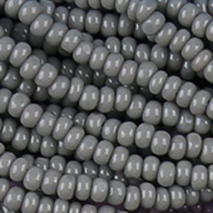 Picture of Size 13 Cut Czech Seed Beads, Grey, Sold by the Hank