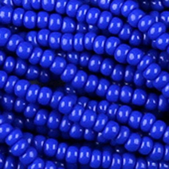 Picture of Size 13 Czech Seed Beads, Opaque Royal Blue, Sold by the Hank