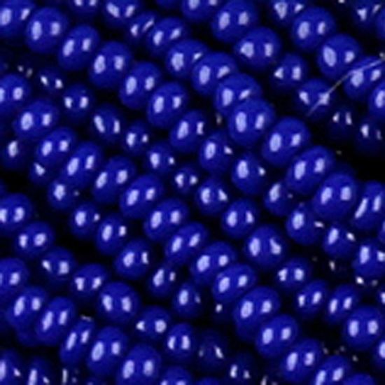 Picture of Size 13 Czech Seed Beads, Opaque Navy Blue, Sold by the Hank