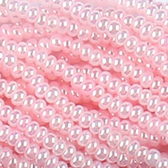 Picture of Size 13 Czech Seed Beads, Opaque Dyed Pearl Pink, Sold by the Hank