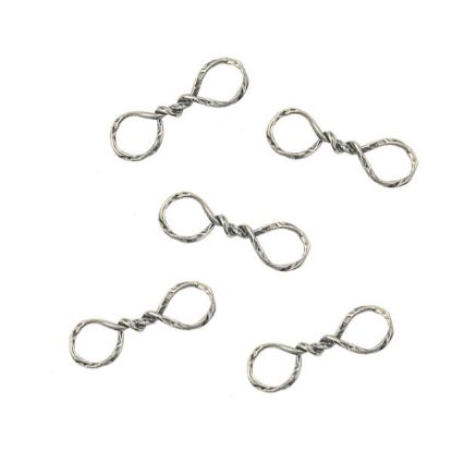 Picture of Sterling Silver Large Twist Loops Link 5.5x17mm