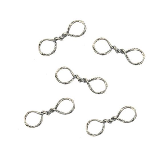 Picture of Sterling Silver Large Twist Loops Link 5.5x17mm