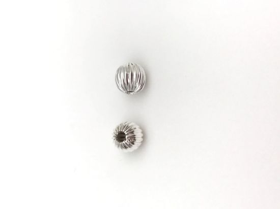 Picture of Silver Plated Corrugated Beads 6mm .070"<br />50 Beads