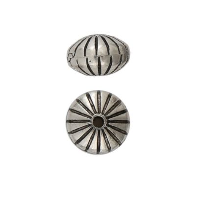 Picture of Silver Plated Navajo Beads, 5X8mm<br />20 Beads