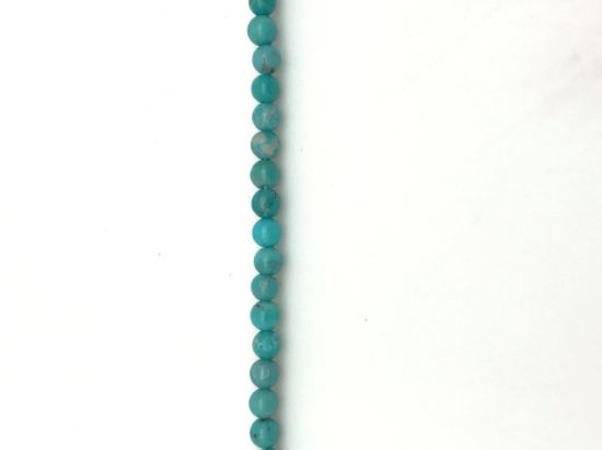 Picture of Stabilized Turquoise Round Bead 3mm, 16" Bead Strand