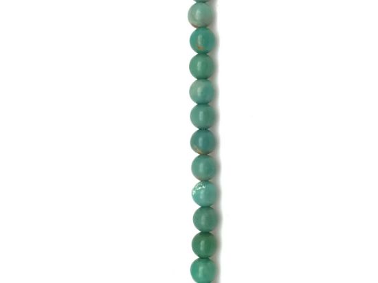 Picture of Stabilized Turquoise Round Bead 4mm, 16" Bead Strand