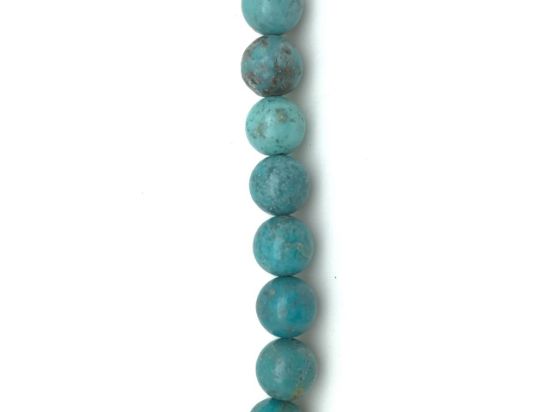 Picture of Stabilized Turquoise Round Bead 6mm, 16" Bead Strand