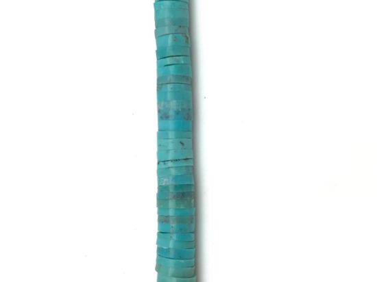 Picture of Stabilized Turquoise Graduated Heishi 4-9mm, 16" Bead Strand
