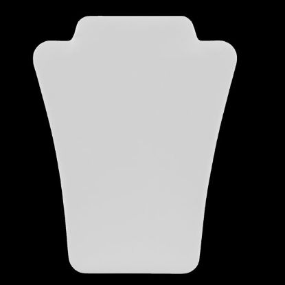 Picture of White Faux Leather Necklace Display with Easel, 6-1/2" W x 8" H, Sold individually, Imported