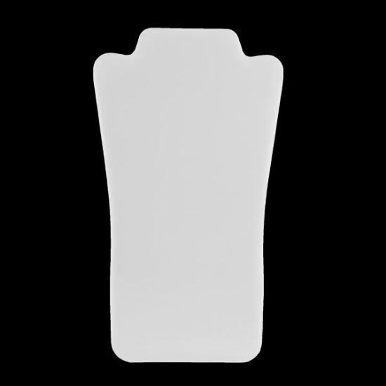 Picture of White Faux Leather Necklace Display with Easel, 7-5/8" W x 12-1/2" H, Sold individually, Imported