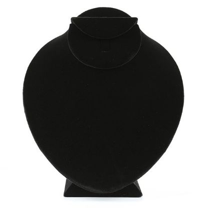 Picture of Black Velvet Combination Necklace, Earring and Ring Display, 7-1/2" L x 6-1/2" W x 9" H, Sold individually, Imported