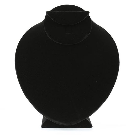 Picture of Black Velvet Combination Necklace, Earring and Ring Display, 7-1/2" L x 6-1/2" W x 9" H, Sold individually, Imported