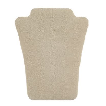 Picture of Beige Faux Suede Necklace Display with Easel, 6-1/2" W x 8" H, Sold Individually, Imported