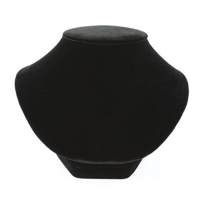 Picture of Black Velvet Low Profile Necklace Display, 8-1/2" L x 7-1/4" W x 6-1/2" H, Sold Individually, Imported