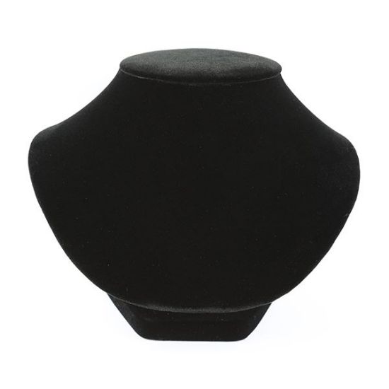 Picture of Black Velvet Low Profile Necklace Display, 8-1/2" L x 7-1/4" W x 6-1/2" H, Sold Individually, Imported