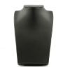 Picture of Black Faux Leather Retractable Necklace Display, 5-5/8" L x 4-1/2" W x 8-1/4" H, Sold individually, Imported