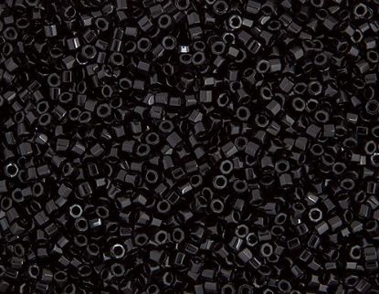 Picture of Miyuki Delica Size 11 Cut Seed Beads, Opaque Black