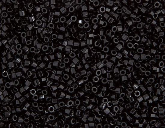 Picture of Miyuki Delica Size 11 Cut Seed Beads, Opaque Black