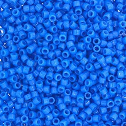 Picture of Miyuki Delica Size 11 Seed Beads, Duracoat Opaque Dyed Blue Cerulean