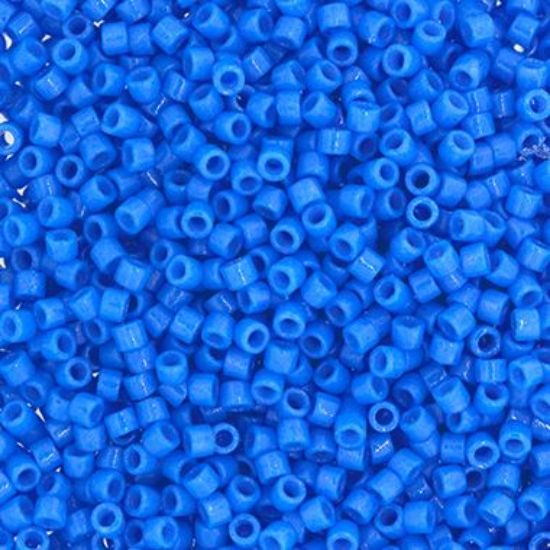 Picture of Miyuki Delica Size 11 Seed Beads, Duracoat Opaque Dyed Blue Cerulean