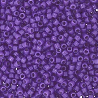 Picture of Miyuki Delica Size 11 Seed Beads, Duracoat Opaque Dyed Dark Mauve