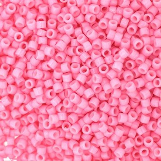 Picture of Miyuki Delica Size 11 Seed Beads, Duracoat Opaque Dyed Pink Ceylon