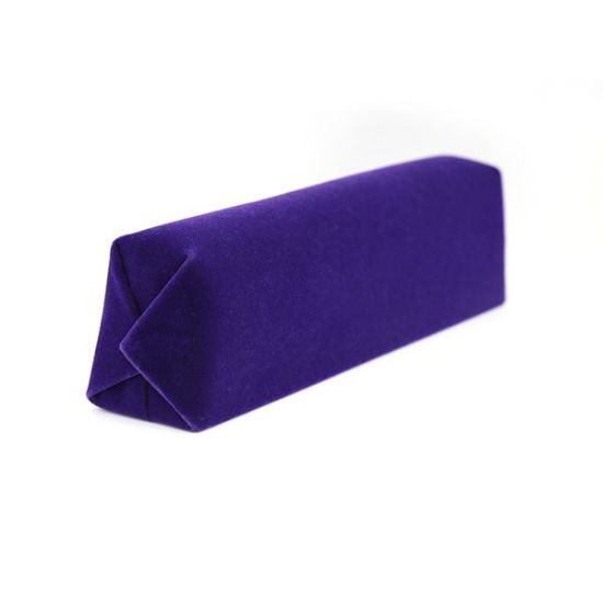 Picture of Enchanted Violet Velvet Bracelet Bar Display No Base Short, 7-1/2" L x 1-6/8" W x 2-1/4" D, Sold individually, Made in the USA