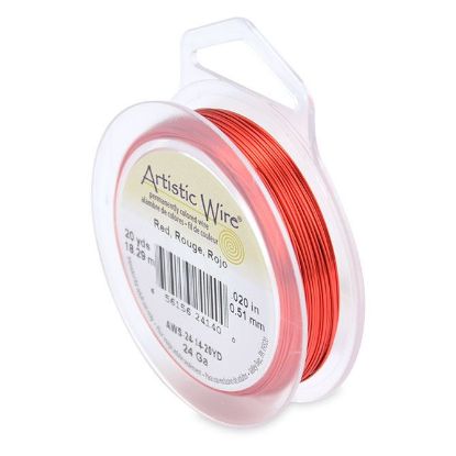 Picture of Red Artistic Wire 24ga 20 Yards