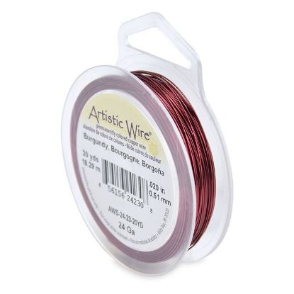 Picture of Burgundy Artistic Wire 24ga 20 Yards