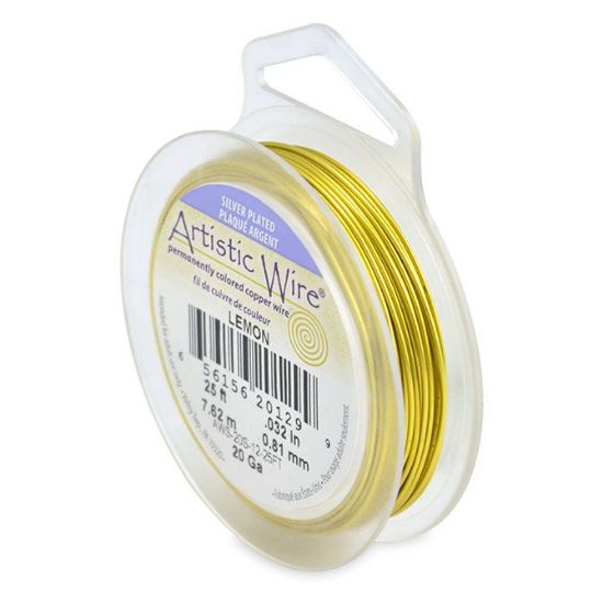 Picture of Silver Plated Lemon Artistic Wire 20ga 25 Feet