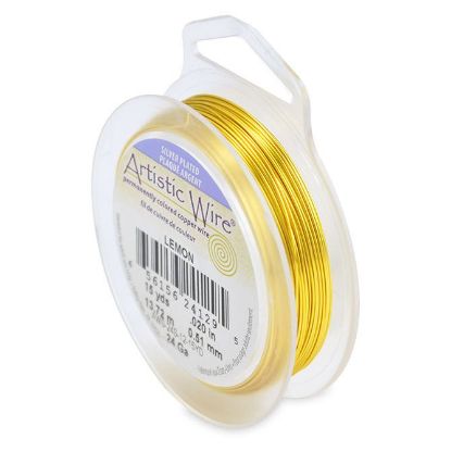 Picture of Silver Plated Lemon Artistic Wire 24ga 15 Yards