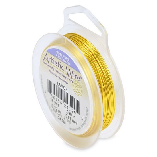 Picture of Silver Plated Lemon Artistic Wire 24ga 15 Yards